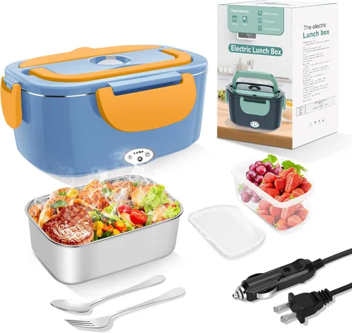 Miniatura 11 de Fiambreras eléctricas con calefacción para adultos: Fiambrera eléctrica de 80W para calentar alimentos 12/24/110V 1.5L Fiambrera calentable