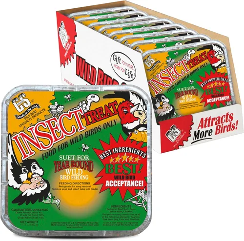 Miniatura 15 de C&S Golosina de Sebo de Alta Energía, Alimento para Aves Silvestres para Pajaros Carpinteros, Trepadores, Carboneros y Agateadores, Paquete de 8