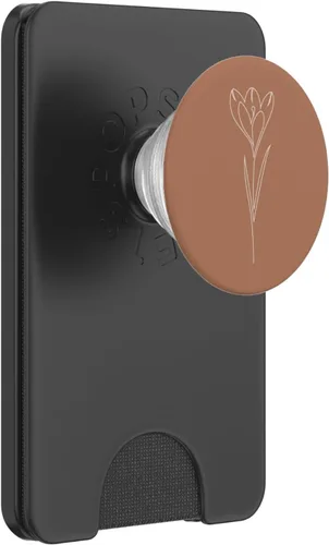 Miniatura 7 de Tulip Flower Line Art - PopSockets intercambiables con diseño minimalista floral y marrón pastel
