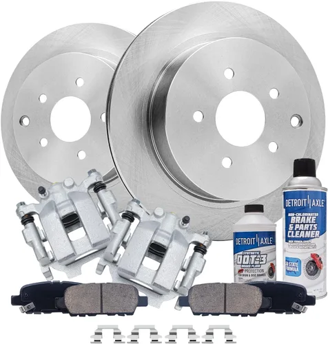Miniatura 75 de Detroit Axle - Rotores de freno para Nissan NV2500 NV3500 NV1500 NV1500 2012-2021, repuesto de rotores de freno de disco: rotor delantero de 14.17