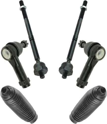 Miniatura 69 de TRQ Kit de dirección interior y exterior para lado del conductor y del pasajero delantero, con cremallera de dirección y fuelle de piñón compatible