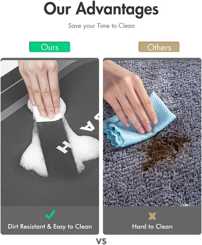 Miniatura 3 de MontVoo Alfombra de baño antideslizante, de secado rápido, resistente a las manchas para el suelo del baño, alfombra de ducha de fácil cuidado