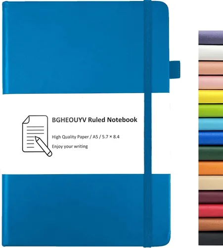 Miniatura 9 de Cuaderno Diario, Cuaderno Universitario Rayado A5 160 Páginas, Diarios de Tapa Dura para Escribir, Cuadernos para Trabajo Oficina Escuela Mujeres