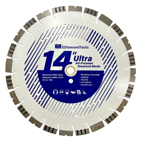 Miniatura 19 de Hojas de sierra de diamante multiusos de 7 pulgadas para hormigón duro/reforzado, asfalto, granito, terrazo, tuberías de hierro dúctil, profundidad