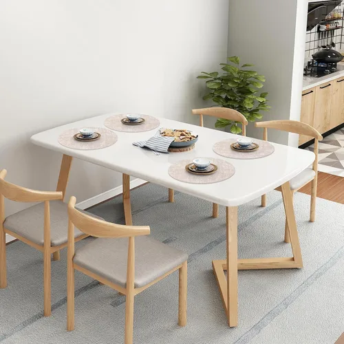 Miniatura 9 de Homaxy - Juego de 4 manteles individuales redondos de piel sintética y portavasos, manteles de mesa lavables de doble cara, manteles para comedor