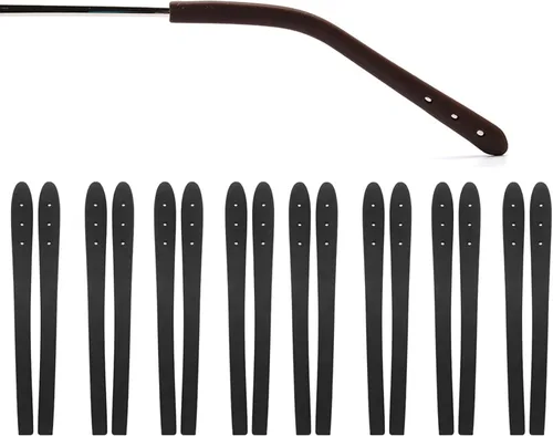 Puntas de extremo de la patilla de las gafas, antideslizantes, de silicona suave, de repuesto, para patillas de metal fino, 8 pares