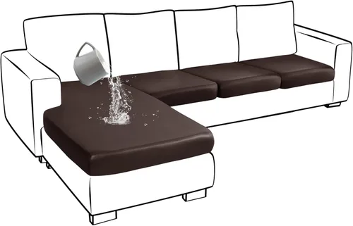 Miniatura 12 de Yates Home Funda de cojín de piel sintética para sofá, impermeable, elástica, para asiento de caravana, sofá biplaza, protector de muebles, funda
