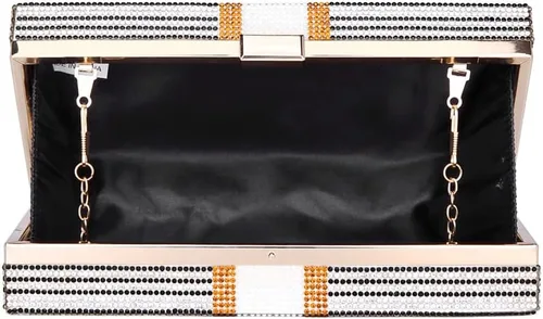 Miniatura 6 de Covelin Bolso de mano Dollar para mujer, bolso de noche con diamantes de imitación