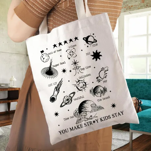 Miniatura 7 de WCGXKO Korean Music Lover Gift Boy Band Inspired Canvas Tote Bag for Fandom