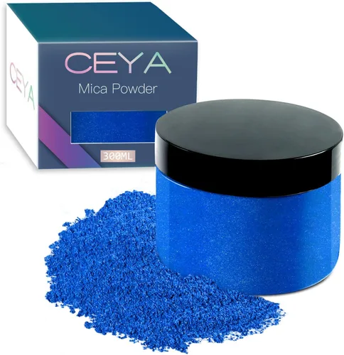 Miniatura 16 de Ceya Polvo Mica, 150g/ 5.3oz Pigmento de Colorante de Efecto Perlado Blanco de Porcelana para Resina Epóxica, Vasos, Sustancia Pegajosa, Bomba