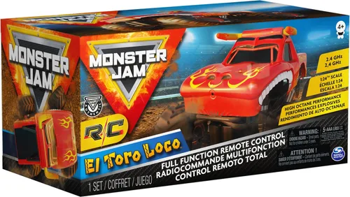 Miniatura 7 de Monster Jam, Camión monstruo oficial de El Toro Loco con control remoto para niños y niñas, escala 1:24, 2.4 GHz, juguetes para niños a partir de 4