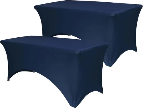Miniatura 34 de YOUR CHAIR COVERS - Paquete de 2 manteles de mesa elásticos de elastano para mesas rectangulares de 6 pies, 72 pulgadas de largo x 30 pulgadas