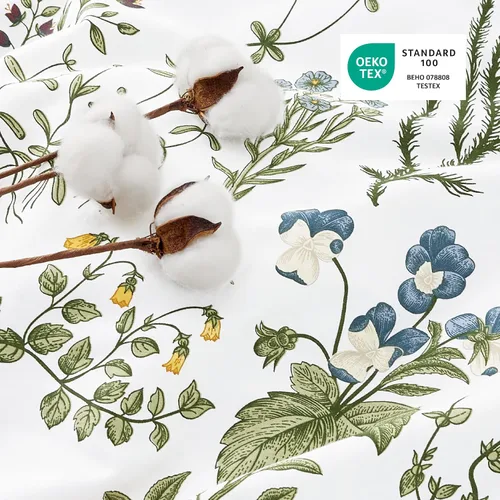 Miniatura 4 de Bedsure - Juego de funda de edredón para cama individual - Juego de funda de edredón reversible de flores de algodón 100 % con cierre de cremallera