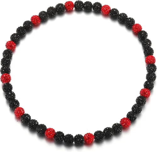 Miniatura 11 de SKQIR Collar de Cuentas de Béisbol para Hombres Bling Accesorios de Goteo de Béisbol con Diamantes de Imitación Brillantes para Hombres Colección
