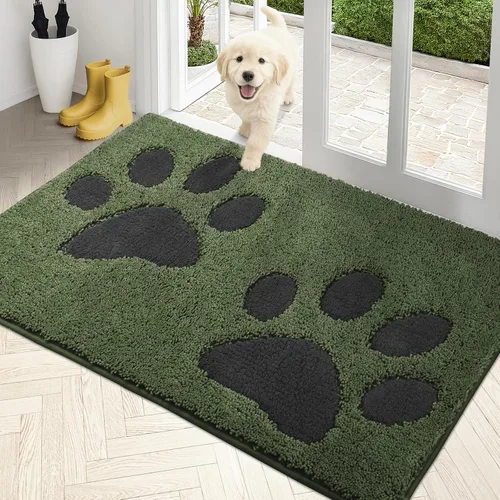 Miniatura 30 de PURRUGS Tapete para puerta que atrapa la suciedad, 32 x 70 pulgadas, antideslizante, lavable a máquina, tapete de microfibra para entrada, tapete