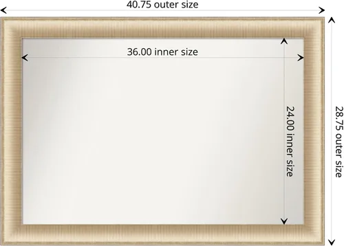 Miniatura 4 de Amanti Art Espejo de pared, elegante espejo con marco de miel cepillada para decoración de pared o uso como espejo de baño para sobre el fregadero