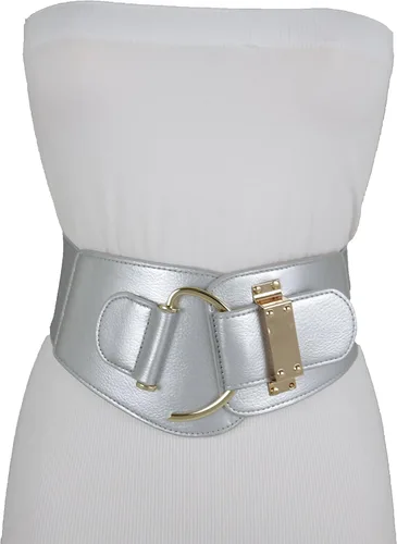 Miniatura 54 de TFJ - Cinturón ancho de moda para mujer, cintura alta, hebilla de gancho de metal dorado, talla XS, S, M, L, XL
