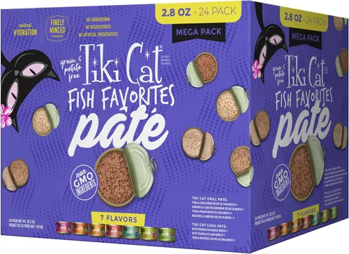 Miniatura 11 de Tiki - Mega paquete de comida húmeda para gatos para gatos, patés de pollo, latas de 2.8 onzas (24 unidades)