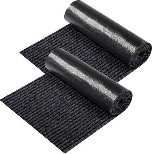 Nuanchu 2 rollos grandes de alfombra exterior semiacabada de 16 x 79 pulgadas, tapete para puerta angosta, alfombras antideslizantes para botas,