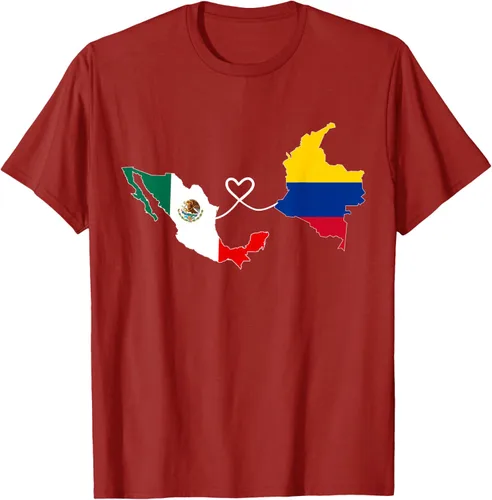 Miniatura 63 de Camiseta Half Colombian Half Mexican Flag Map DNA Mexico Colombia