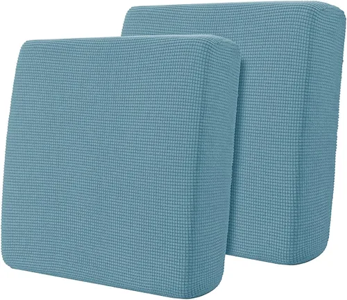 Miniatura 16 de Hokway Fundas de cojín elásticas para sofá Fundas de cojín para sofá Fundas de cojín de asiento de sofá Funda protectora de cojín(Chocolate, Mediano)