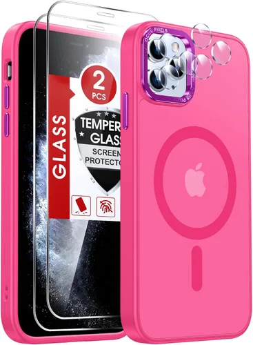 Miniatura 58 de LeYi Funda para iPhone XR: con protector de pantalla X2 + 2 funda para cámara [compatible con MagSafe] Funda protectora magnética i iphoneXR