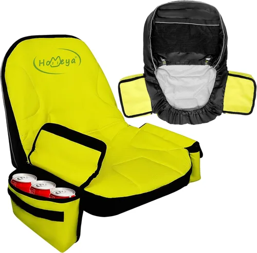 Miniatura 9 de HOMEYA Funda de asiento para cortacésped, resistente al agua, 600D, Oxford, con relleno y bolsillos traseros, para asientos de 16.5 pulgadas