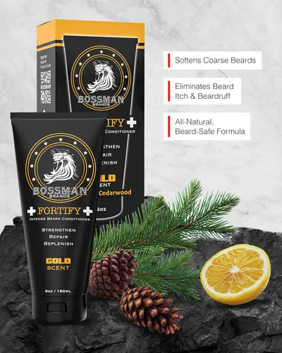 Miniatura 2 de Bossman Fortify - Acondicionador intenso para barba – Lavado de barba de ducha, hidratante y suavizante de barba para hombres – Productos