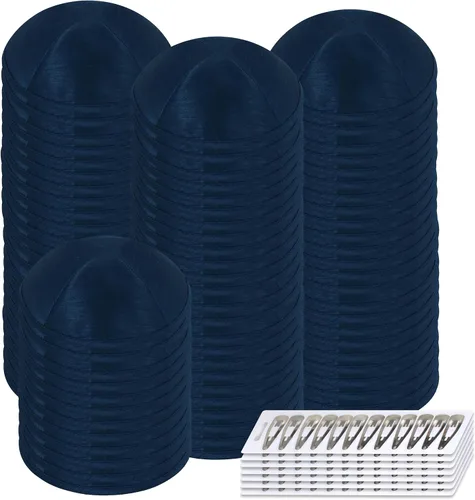 Miniatura 34 de Zion Judaica Deluxe Raw Silk Kippot Paquetes a granel o kipá individual incluye clips gratis
