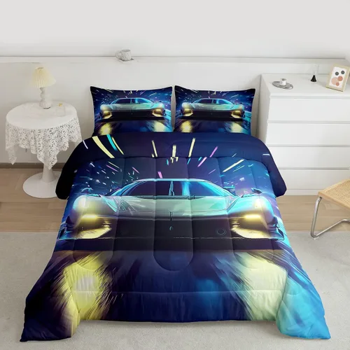 Miniatura 15 de Juego de edredón de videojuegos para niños, niñas y hombres, juego de ropa de cama con estampado de consola de videojuegos negro, decoración