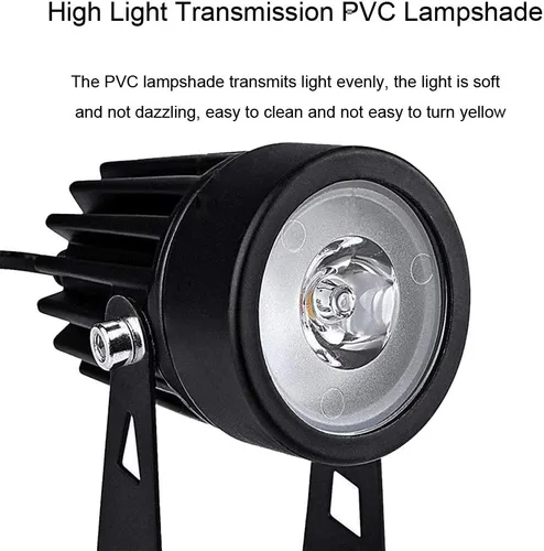 Miniatura 9 de SUNLONG Foco LED de luz blanca cálida con aluminio fundido, alimentado por energía solar, para exteriores, jardín, patio, paisaje, árbol, Blanco