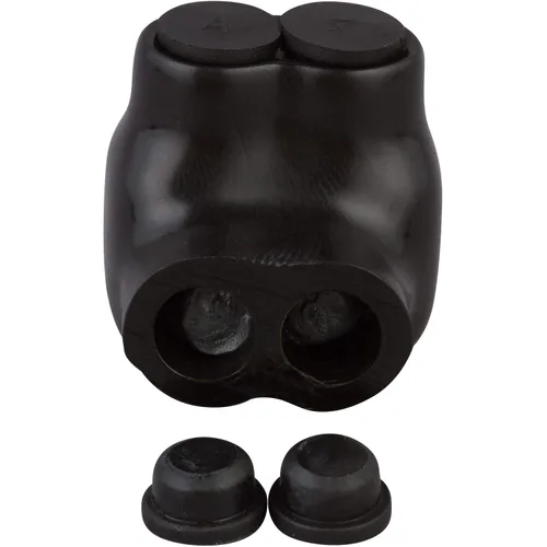Miniatura 6 de Morris Productos 97105 Negro aislado 2 conductores empalme de entrada de un solo lado 1/0 - 14 alambres, 1 paquete