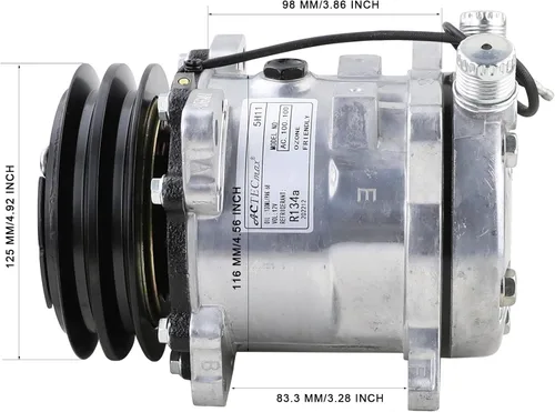 Miniatura 5 de Compresor universal del A/C con 2PK embrague SD 507 estilo 5H11 R134a V correa 12V