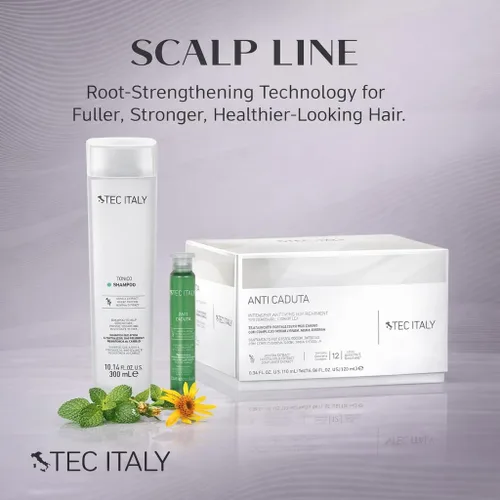 Miniatura 6 de Tec Italy Tonico Champú voluminizador para fortalecimiento del cabello fino y débil, añade grosor corporal, limpiador diario suave, cuidado ligero