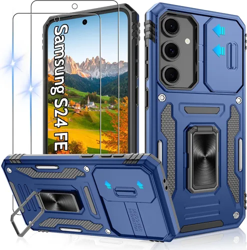 Miniatura 48 de Gritup para Samsung Galaxy S22 Funda con protectores de pantalla HD de 2 paquetes y cubierta deslizante para la cámara, protección contra caídas