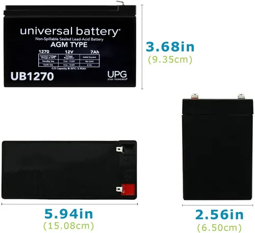 Miniatura 2 de UPG Batería UB1270-12V 7AH SLA