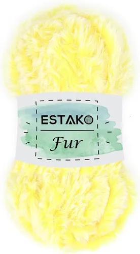 Miniatura 30 de Estako Piel 100% poliéster, suave, súper grueso, esponjoso, pelo sintético, hilo de tejer y ganchillo, 3.52 oz (100gr) 71 yardas (213.3 ft)