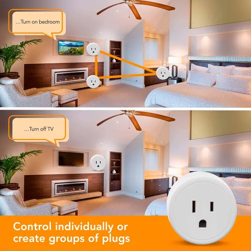 Miniatura 5 de Lloyd's Enchufe inteligente WiFi, compatible con Alexa y Google Home, establece temporizadores y horarios desde la aplicación, no requiere