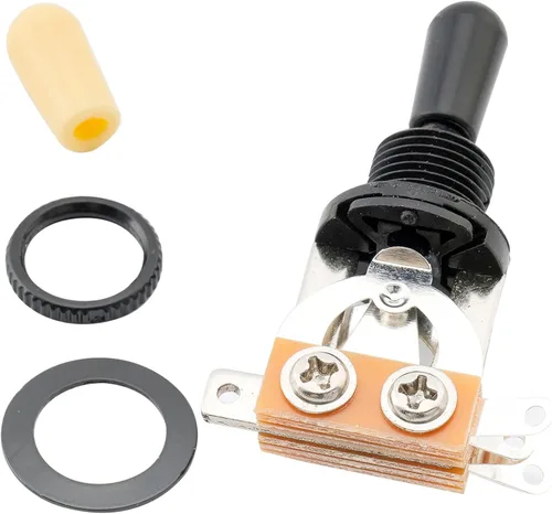Miniatura 7 de Musiclily Basic Metric - Interruptor de palanca de guitarra recta corta de 3 vías para guitarra eléctrica estilo LP, parte superior negra con punta