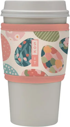 Miniatura 41 de Sok It HotSok Coffee & Tea - Funda de neopreno con aislamiento reutilizable (floral abstracto)