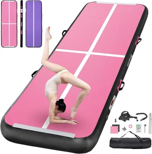 Miniatura 21 de FBSPORT - Colchonetas inflables de entrenamiento de 4 u 8 pulgadas de grosor, pistas de gimnasia para uso en el hogar, animadoras, yoga