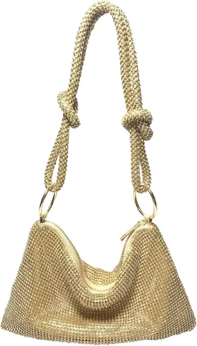 CORIOS Bolso de noche con diamantes de imitación para mujer, bolso de mano de cristal brillante con lentejuelas brillantes, bolso de boda brillante
