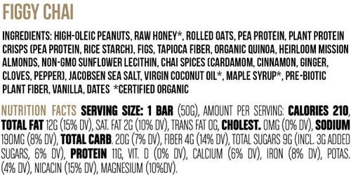 Miniatura 2 de Big Spoon Roasters Figgy Chai - Barras de mantequilla de nueces, barras bajas en carbohidratos y altas en proteínas con proteína de guisante sin