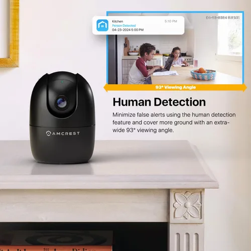 Miniatura 4 de Amcrest Cámara WiFi 1080P para interiores, cámara de niñera, cámara para perros, monitor de sonido y bebé, detección de personas y mascotas, ASH21-B