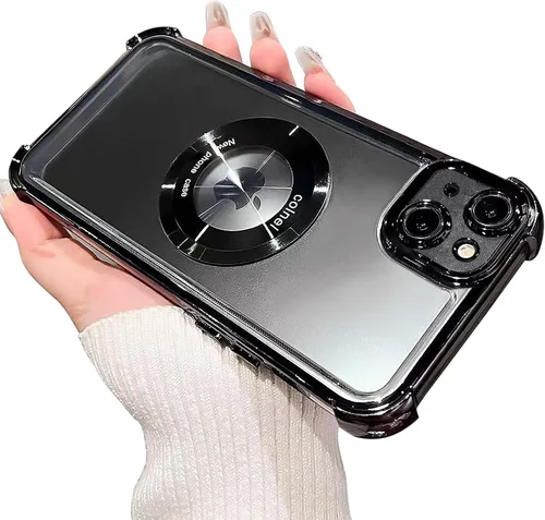 Miniatura 17 de Funda magnética transparente para iPhone 14 Plus, lujo brillante en las cuatro esquinas, protección de grado militar a prueba de golpes