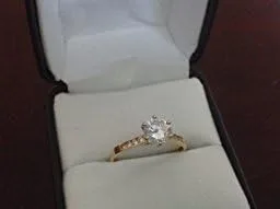 Miniatura 6 de Anillo de compromiso de boda de oro amarillo o blanco de 14 quilates