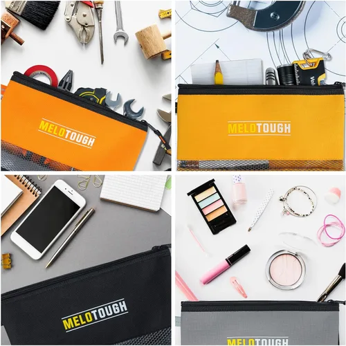 Miniatura 6 de MELOTOUGH Bolsas de herramientas con bolsa de herramientas pequeña con cremallera, bolsa de herramientas de 12 pulgadas, organizador multiusos