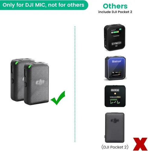 Miniatura 2 de Paravientos de micrófono protector contra viento compatible con micrófono de solapa inalámbrico DJI MIC, cubierta peluda (paquete de 2)