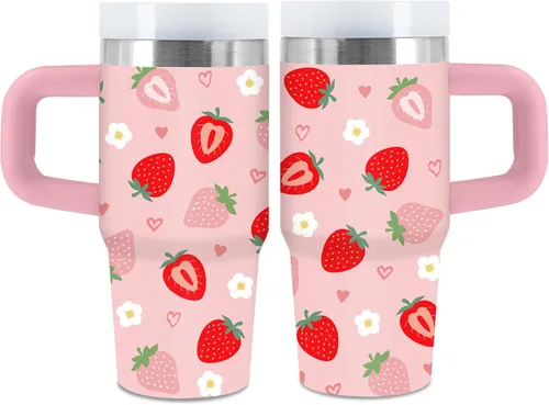 Miniatura 23 de Vaso de 405 ml para niños con alfabeto de animales con asa, popote y tapa, vaso aislado de acero inoxidable, cosas con letras del abecedario