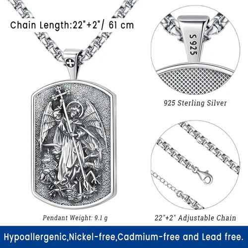 Miniatura 2 de Eusense San MiguelSan CristóbalSan BenitoSan JudaMedalla Milagrosa Virgen MaríaCrucifijo de JesúsSan JoséSan Antonio Collar con colgante